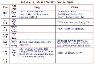 Lịch lm việc tuần 15 (từ 01/12/2025 đến 07/12/2025)